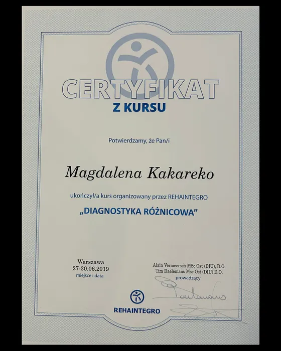Certyfikat nr 8